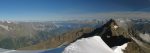 Vue panoramique sur la vallée du Rhône et les alpes environnantes