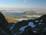 Depuis le col Wisshorelücke (2852m), vue sur la cabane du Wildstrubel, vue arrière