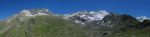 Vue panoramique vers le Diablon des Dames, Tracuit, le Weisshorn, le Zinalrothorn