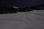 Vue arrière depuis la piste de ski