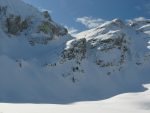 Le couloir pour le col de la Chenau