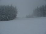 On arrive au sommet du téléski à Les Cartiers