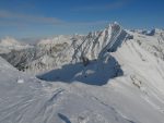 Puis on redescend, neige soufflée mais bonne