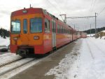 Départ depuis la Givrine, 1208m, arrêt du train NStCM sur demande