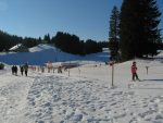 On longe le skilift de La Trélasse pour remonter au restaurant.