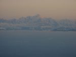 Depuis La Barillette, coucher de soleil sur le Mont-Blanc