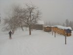 Toujours Botsard, comme le disait Christian la seule couleur de la journée est les volets rouge de ce chalet !