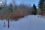 En bas, pas besoin des raquettes, la couche de neige est faible.