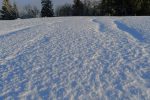 La neige se fait souffler
