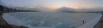 Le lac de Joux gelé