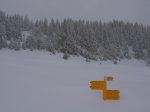 Le panneau de l'Alpage de l'Arpille dépasse tout juste. 1816m.