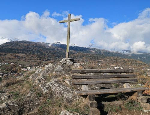 Randonnée au bisse de Claveau depuis Sion. Retour par les ruines du Château d’Ayent